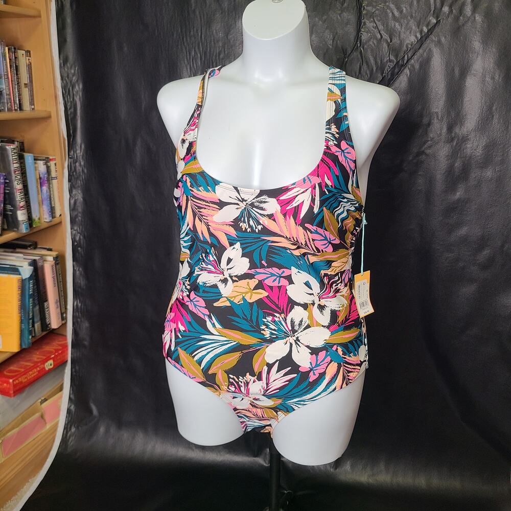 Copied - NWT Kona Sol multicolor floral one piece swimsuit size xl